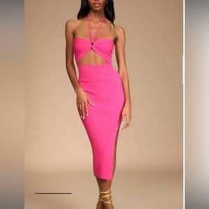 Lulus pink halter dress